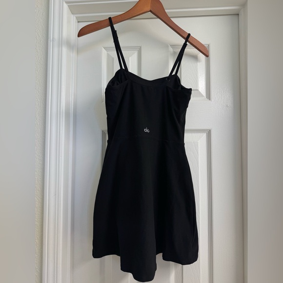 Alo Alosoft Courtside Black Tennis Dress - Picture 3 of 3